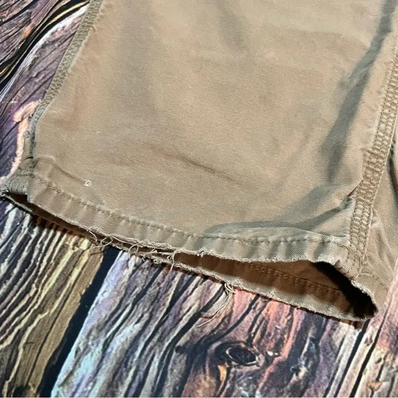 Tan Carhartt carpenter cargo workwear pants original dungaree fit size 34x29 - Picture 5 of 13